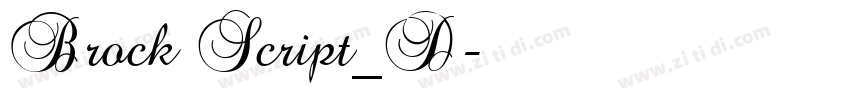 Brock Script_D字体转换